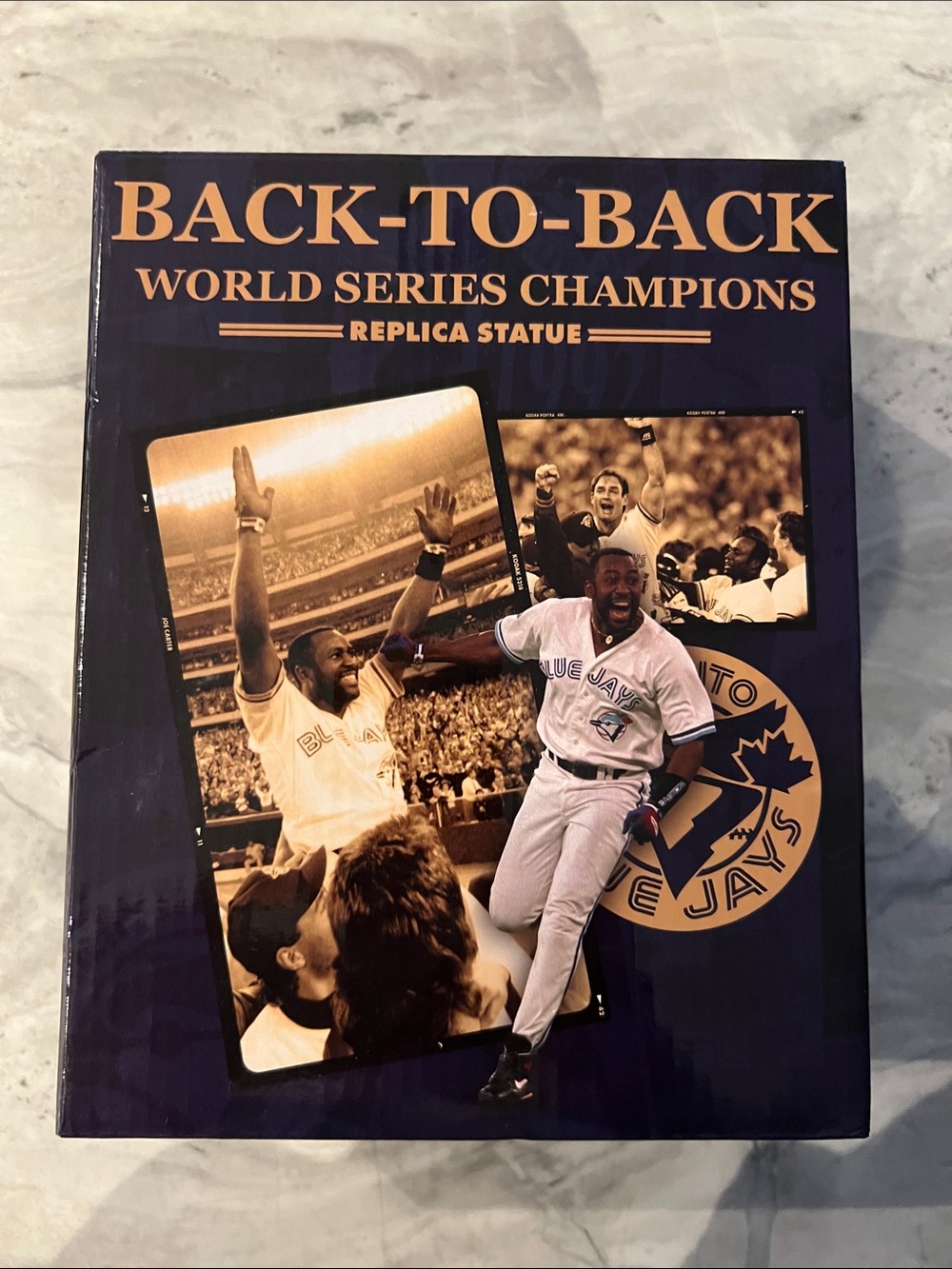 Blue Jay Navy and Gold World Series Commemorative Display Box